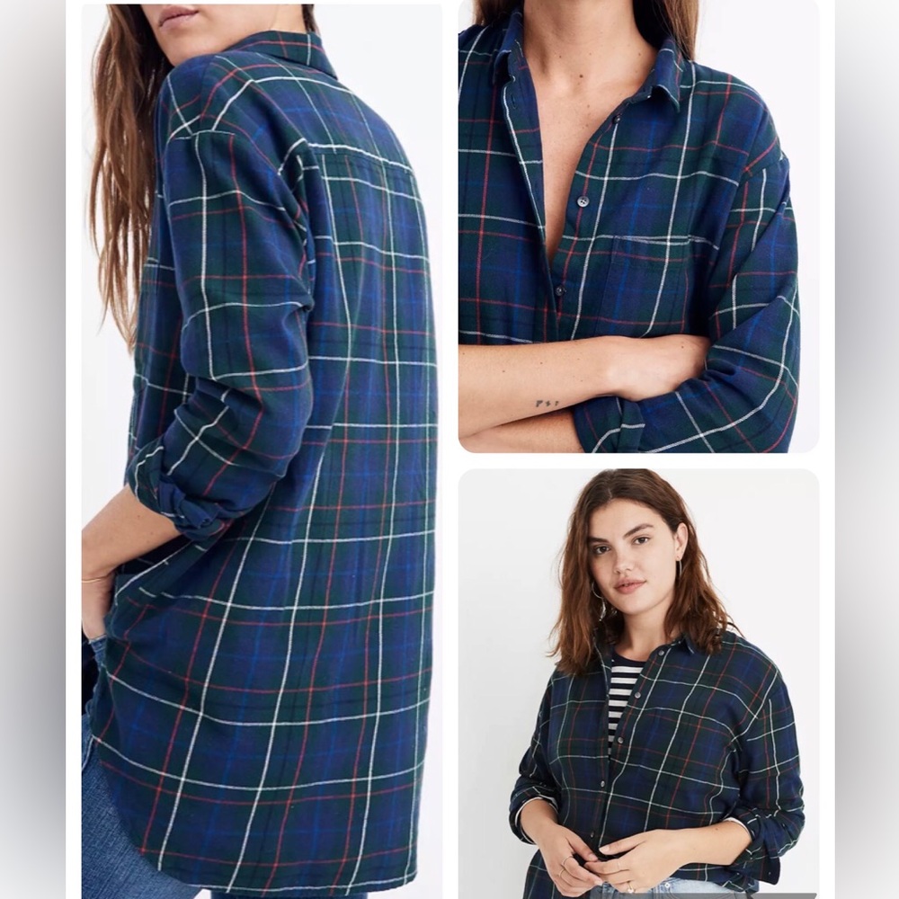 Madewell Flannel Oversized Ex-Boyfriend Shirt